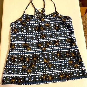 J. Crew floral strappy racerback tank